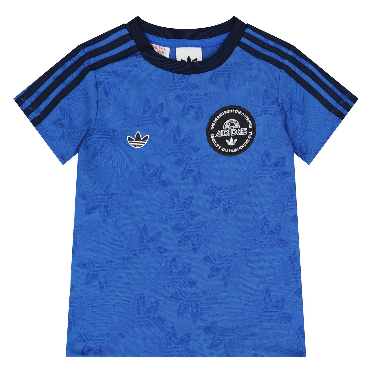 طقم شورت بالشعار باللون الأزرق للأطفال, 1, hi-res image number null