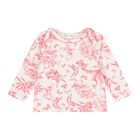 Baby Girls White & Red Floral Pyjama Set, 1, hi-res