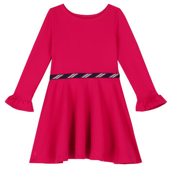 Girls Pink Long Sleeve Dress