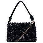 Girls Black Sequins Handbag, 2, hi-res