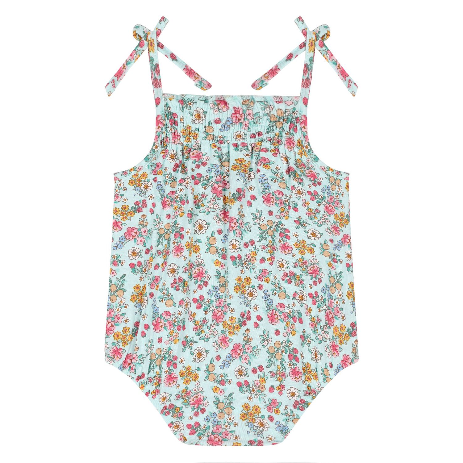 Baby Girls Green Floral Bodysuit Set, 1, hi-res