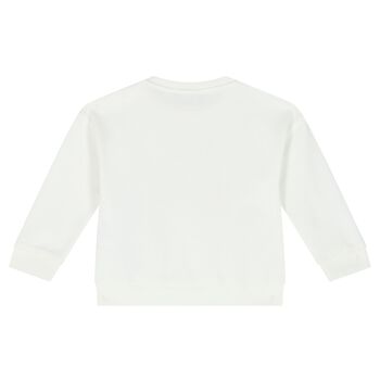 Ivory Teddy Bear Logo Sweatshirt