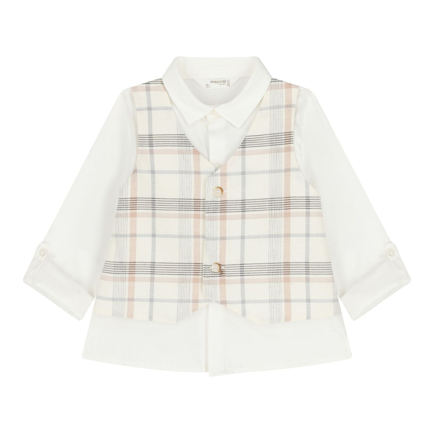 طقم شورت أولاد باللون البيج, 1, hi-res