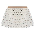 Girls Ivory & Beige Polka Dot Tulle Skirt Set, 2, hi-res