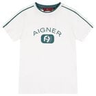 Boys White Logo T-Shirt, 1, hi-res