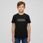 Boys Black Logo T-Shirt, 2, hi-res