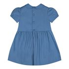 Baby Girls Blue GG Logo Dress, 1, hi-res