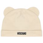 Beige & White Teddy Bear Logo Babygrow Gift Set, 2, hi-res