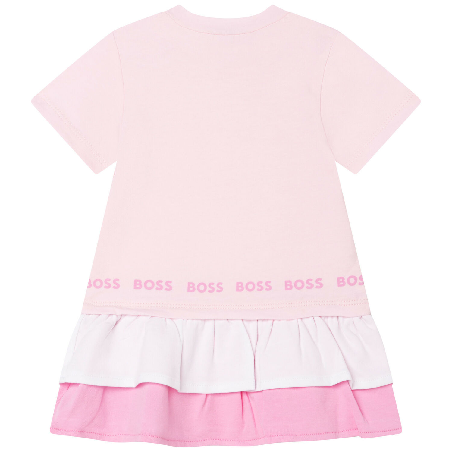 Baby Girls Pink Logo Dress, 1, hi-res image number null