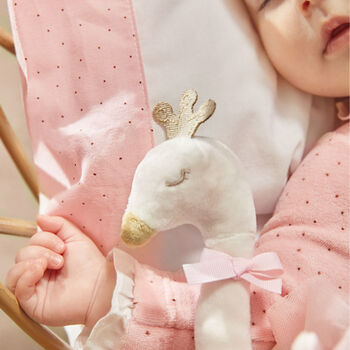 Baby Girls Ivory & Pink Bird Toy