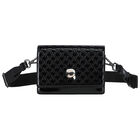 Girls Black Logo Handbag, 1, hi-res