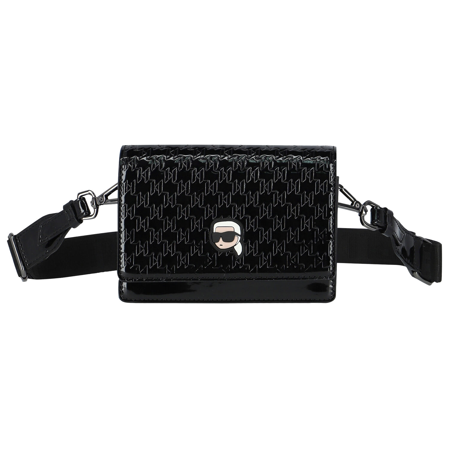 Girls Black Logo Handbag, 1, hi-res