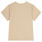 Boys Beige Teddy Bear Logo T-Shirt, 2, hi-res