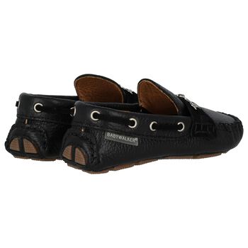 Boys Black Moccasins Shoes