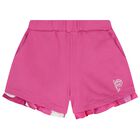 Girls Pink Ruffled Shorts, 1, hi-res