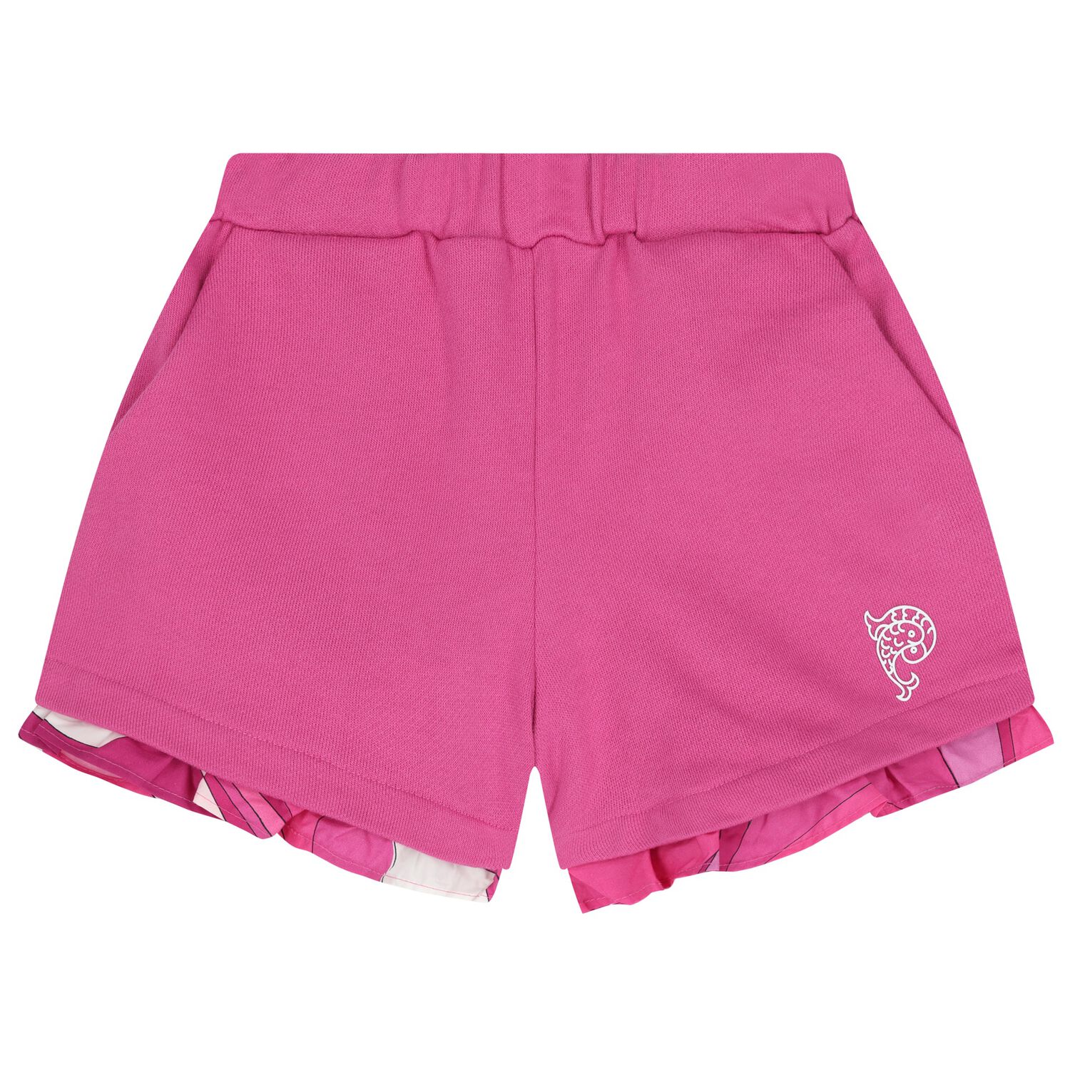 Girls Pink Ruffled Shorts, 1, hi-res