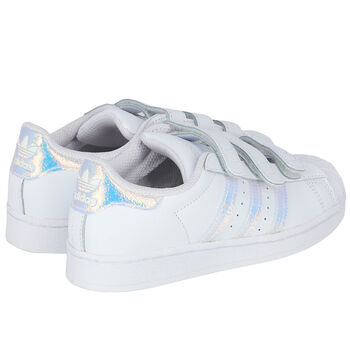 Girls White Superstar Trainers