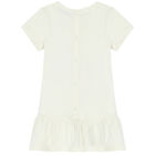 Younger Girls Ivory Logo Bag Dress, 2, hi-res