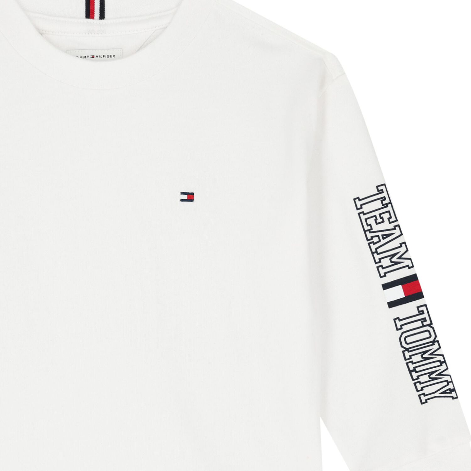 Boys White Long Sleeve Top, 2, hi-res