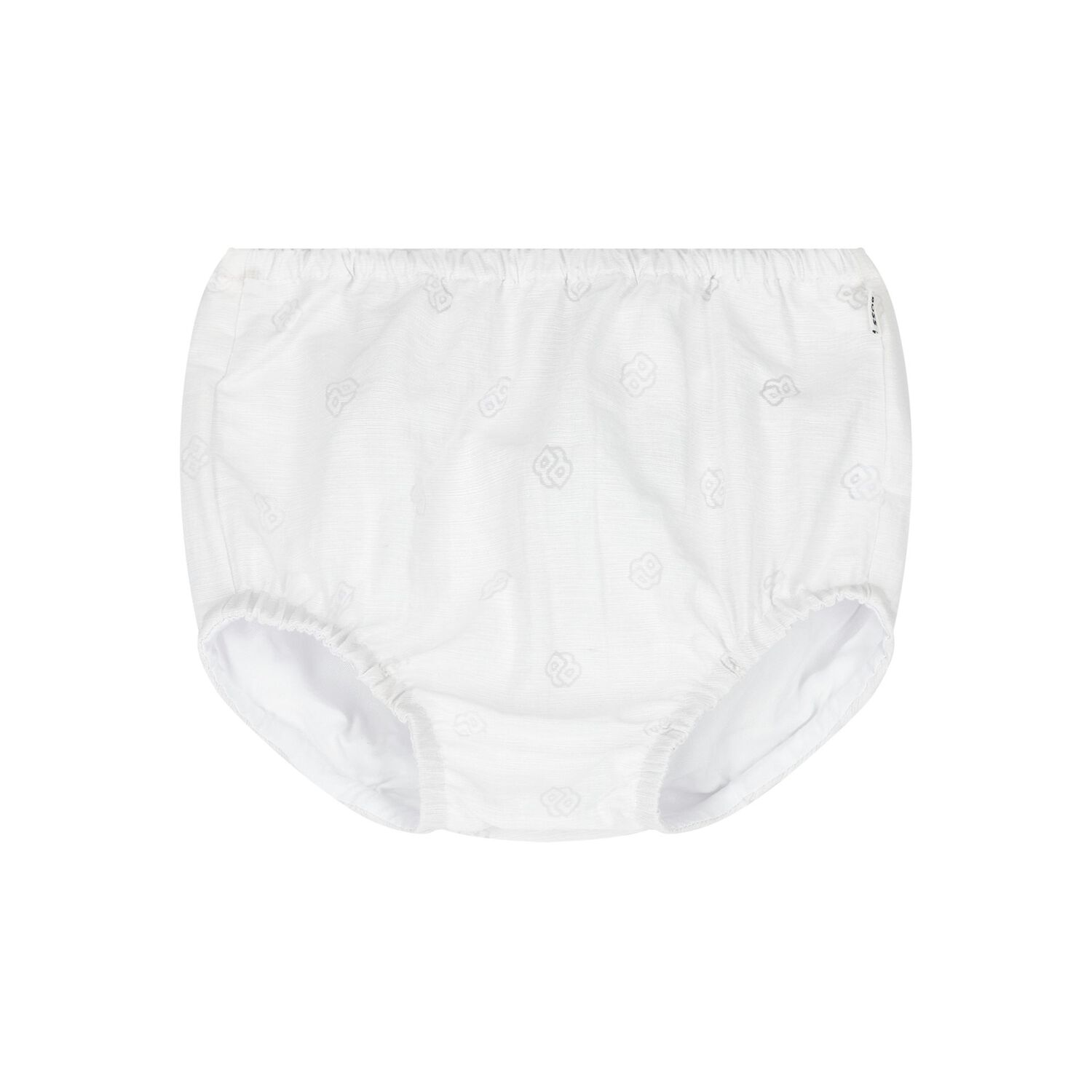 طقم بنات فستان  بالشعار باللون الأبيض للأطفال, 1, hi-res