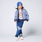 توب بأكمام طويلة بطبعة بوني باللون العاجي  للبنات, 1, hi-res