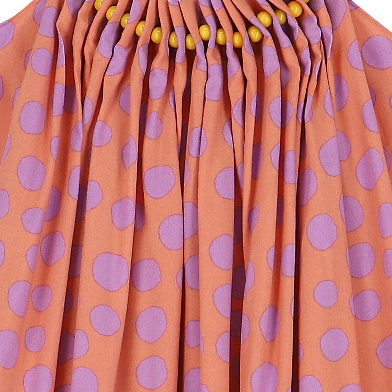 Girls Orange Dots Dress, 1, hi-res image number null