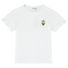 Boys White Bee & Crown T-Shirt, 2, hi-res