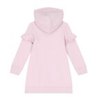 Girls Pink Logo Hooded Dress, 1, hi-res
