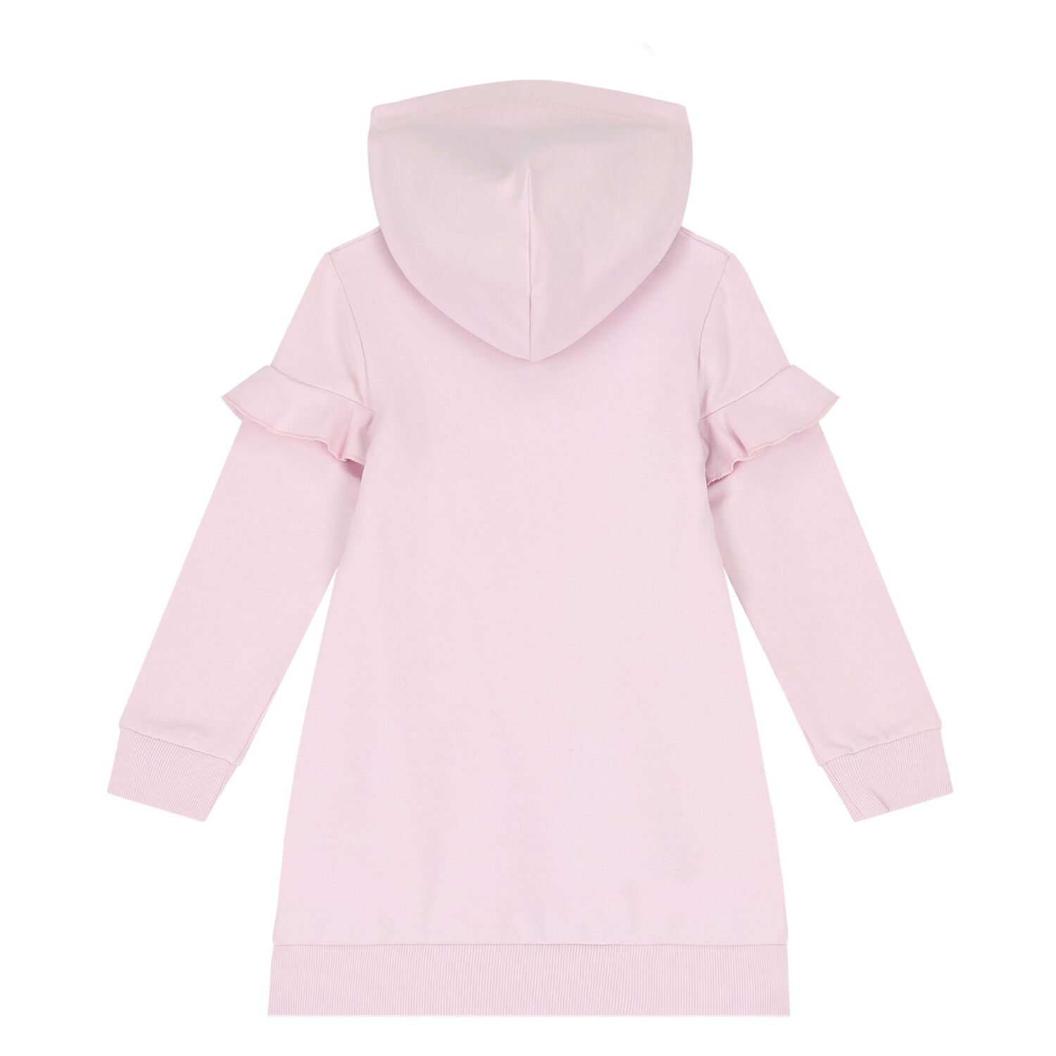 Girls Pink Logo Hooded Dress, 1, hi-res image number null