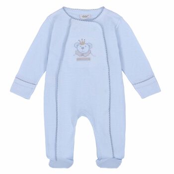Baby Boys Blue Cotton Babygrow