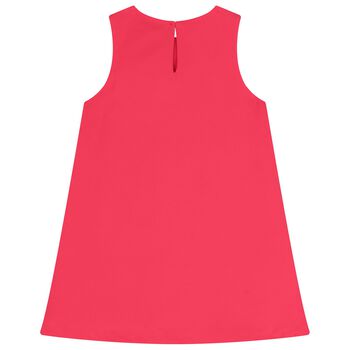 فستان بنات بطبعة زهور باللون الوردي