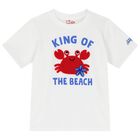 Boys White Crab T-Shirt, 1, hi-res