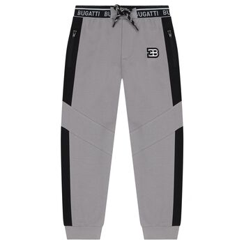 Boys Grey Logo Joggers