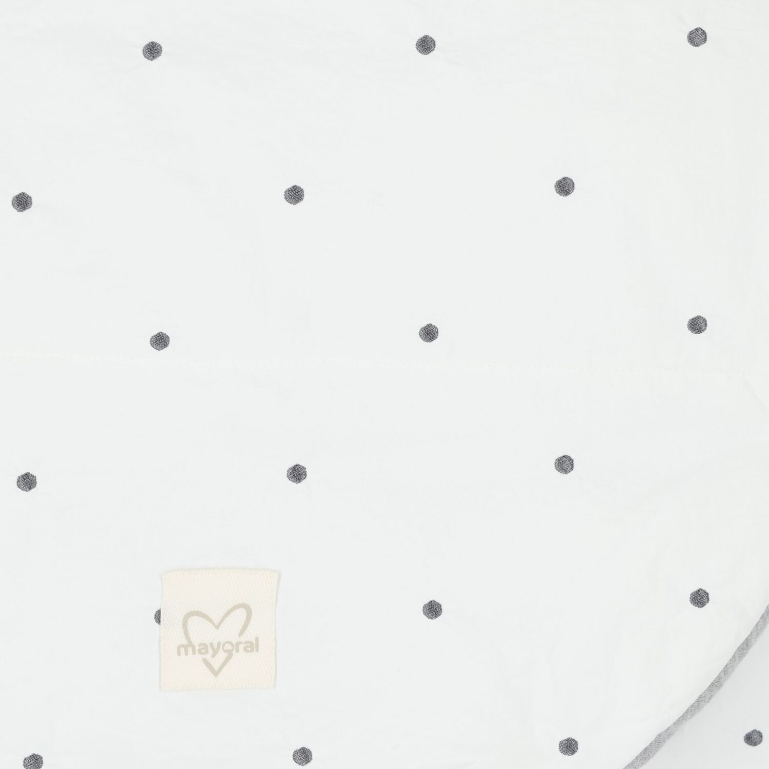 White & Grey Polka Dot Baby Nest, 1, hi-res