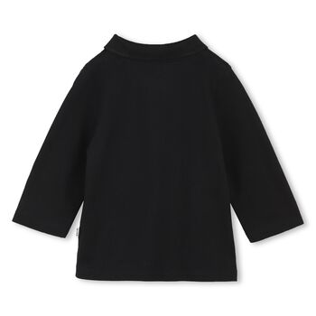 Younger Boys Black Logo Polo Shirt