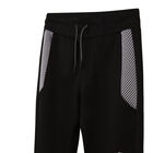 بنطلون رياضي بالشعار باللون الأسود للأولاد, 1, hi-res