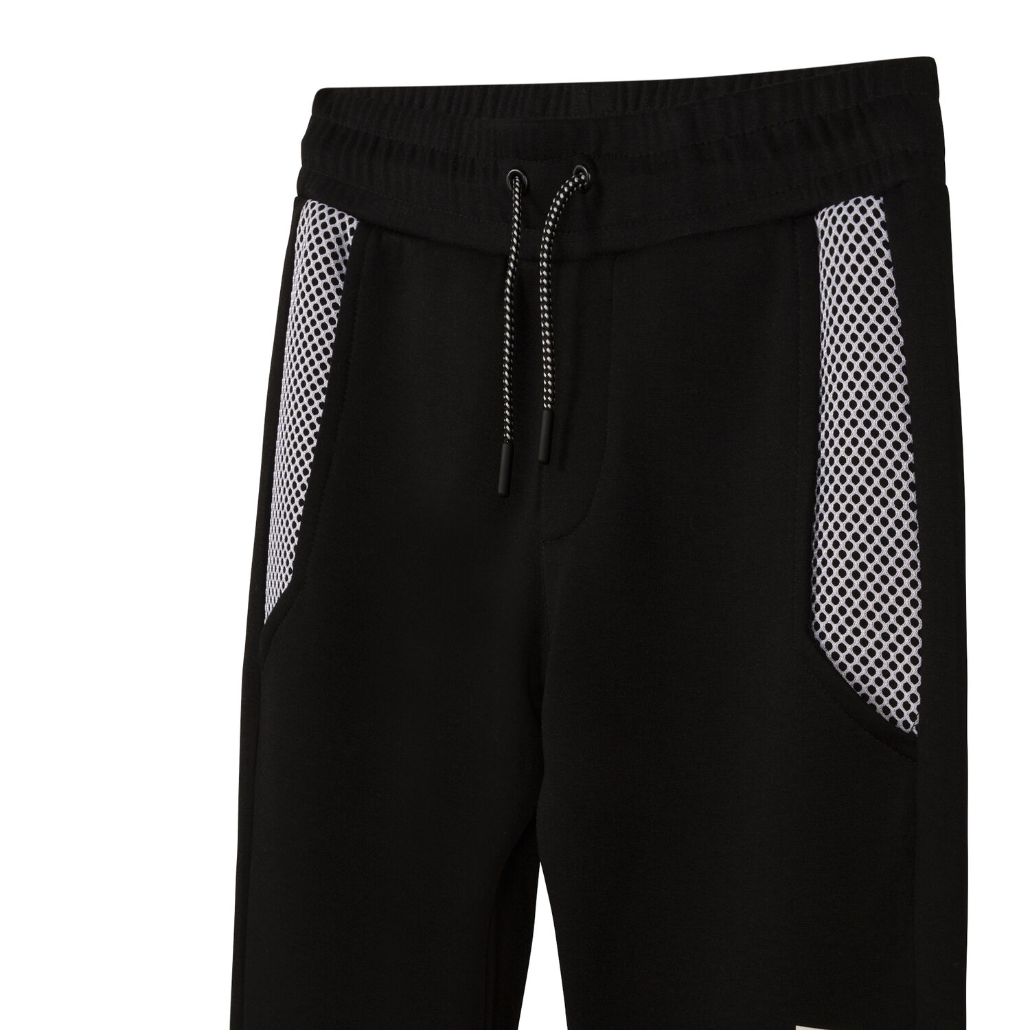 بنطلون رياضي بالشعار باللون الأسود للأولاد, 1, hi-res