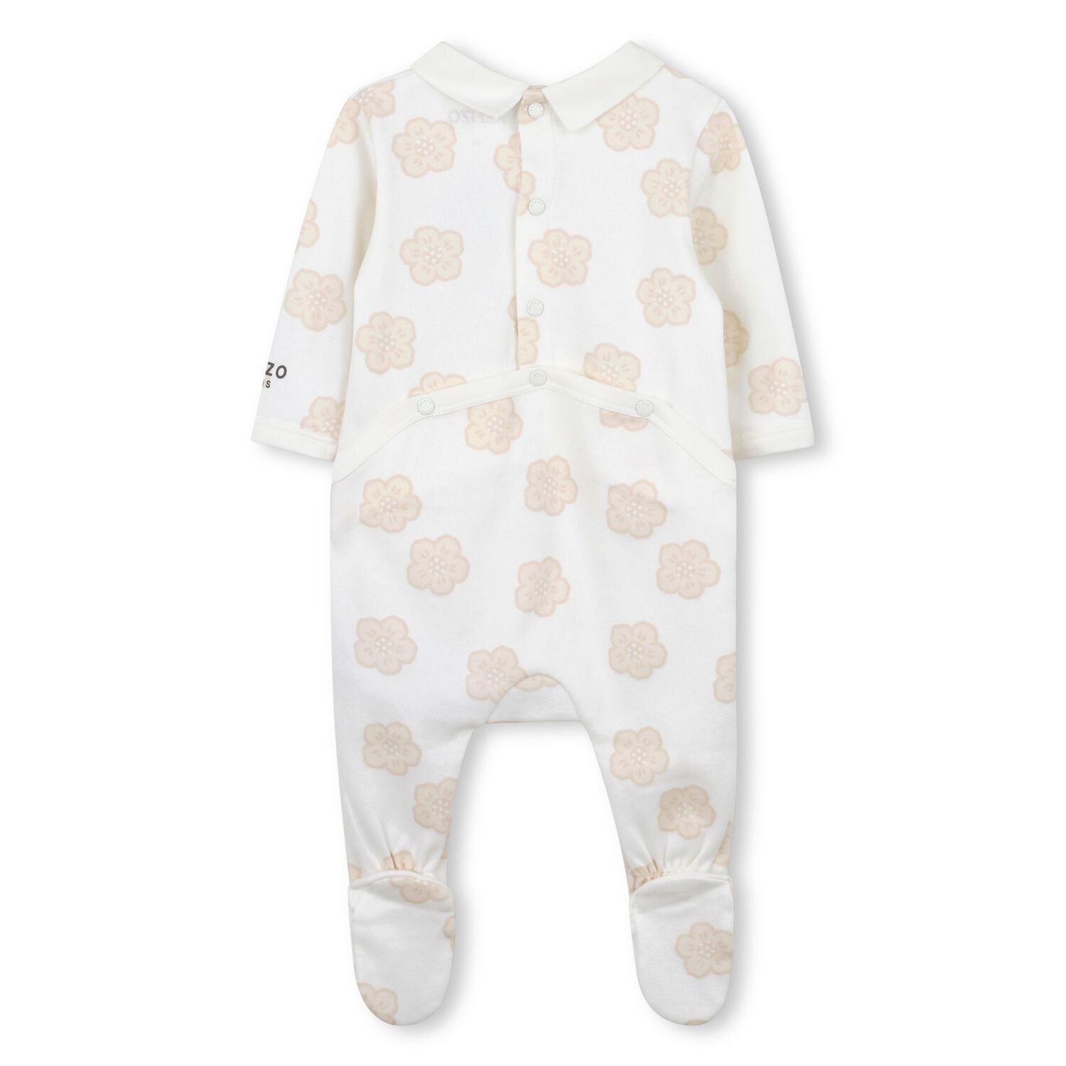 Ivory & Beige Boke Flower Babygrow Gift Set, 1, hi-res