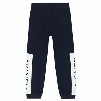 Boys Navy Logo Joggers