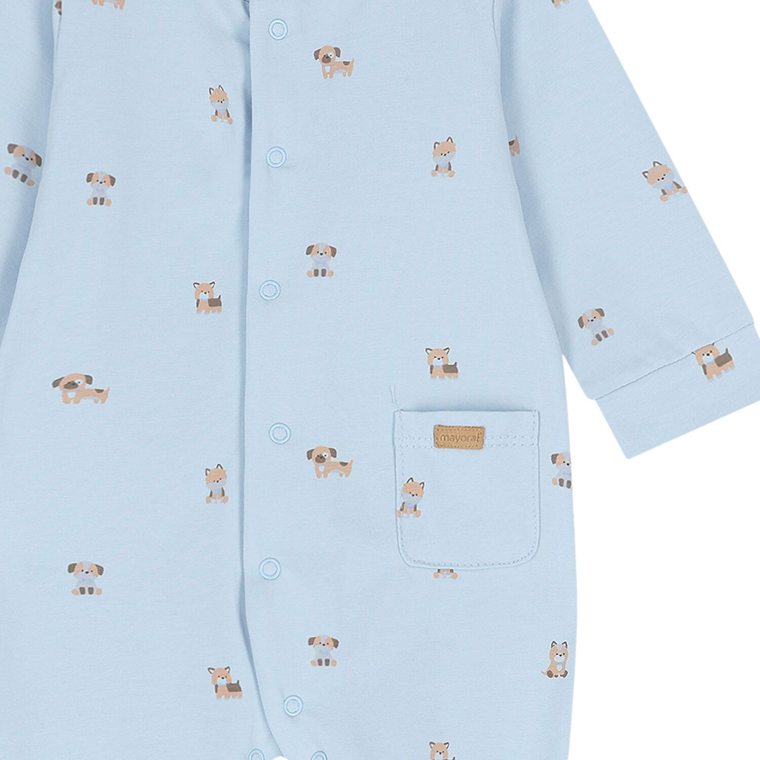 Baby Boys Blue Puppy Babygrow Set, 3, hi-res
