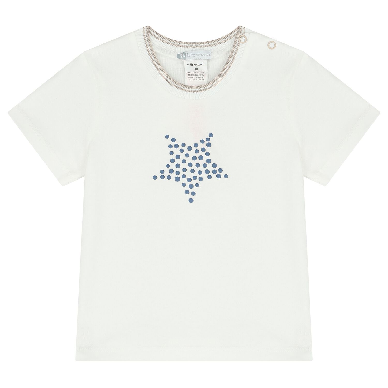 Baby Boys White Star T-Shirt, 1, hi-res