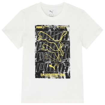 Boys White Logo T-Shirt