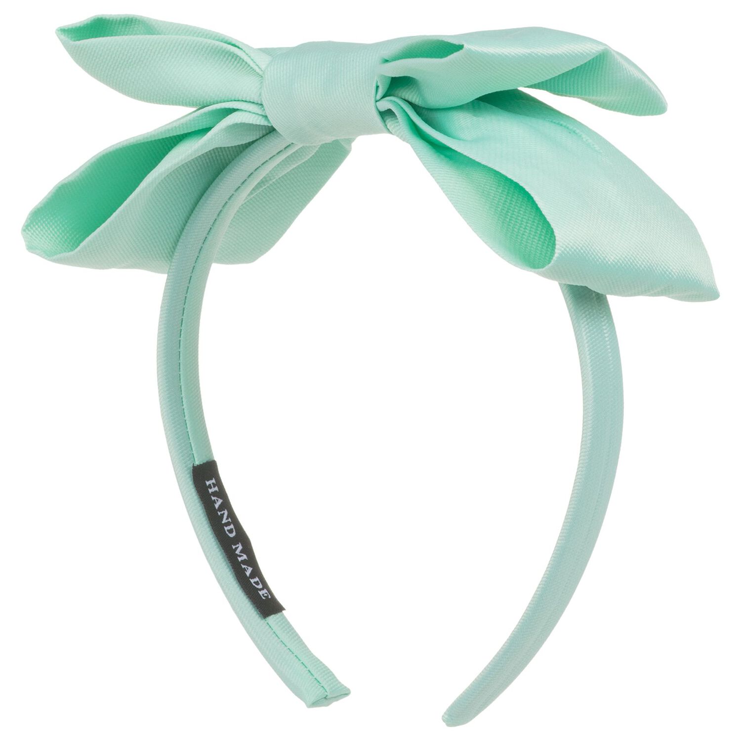 Girls Mint Green Bow Headband, 2, hi-res