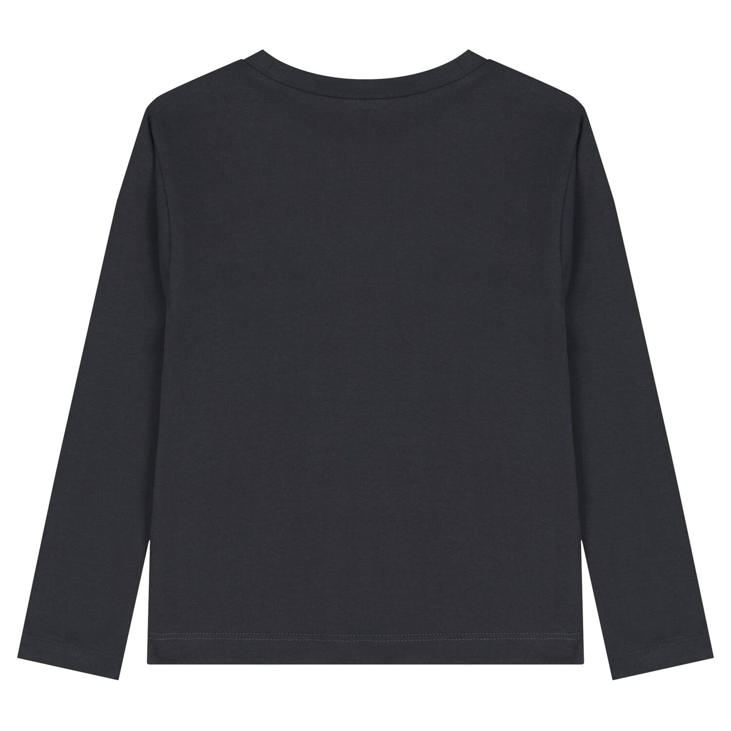 توب بأكمام طويلة على شكل حصان باللون الأسود للبنات, 1, hi-res