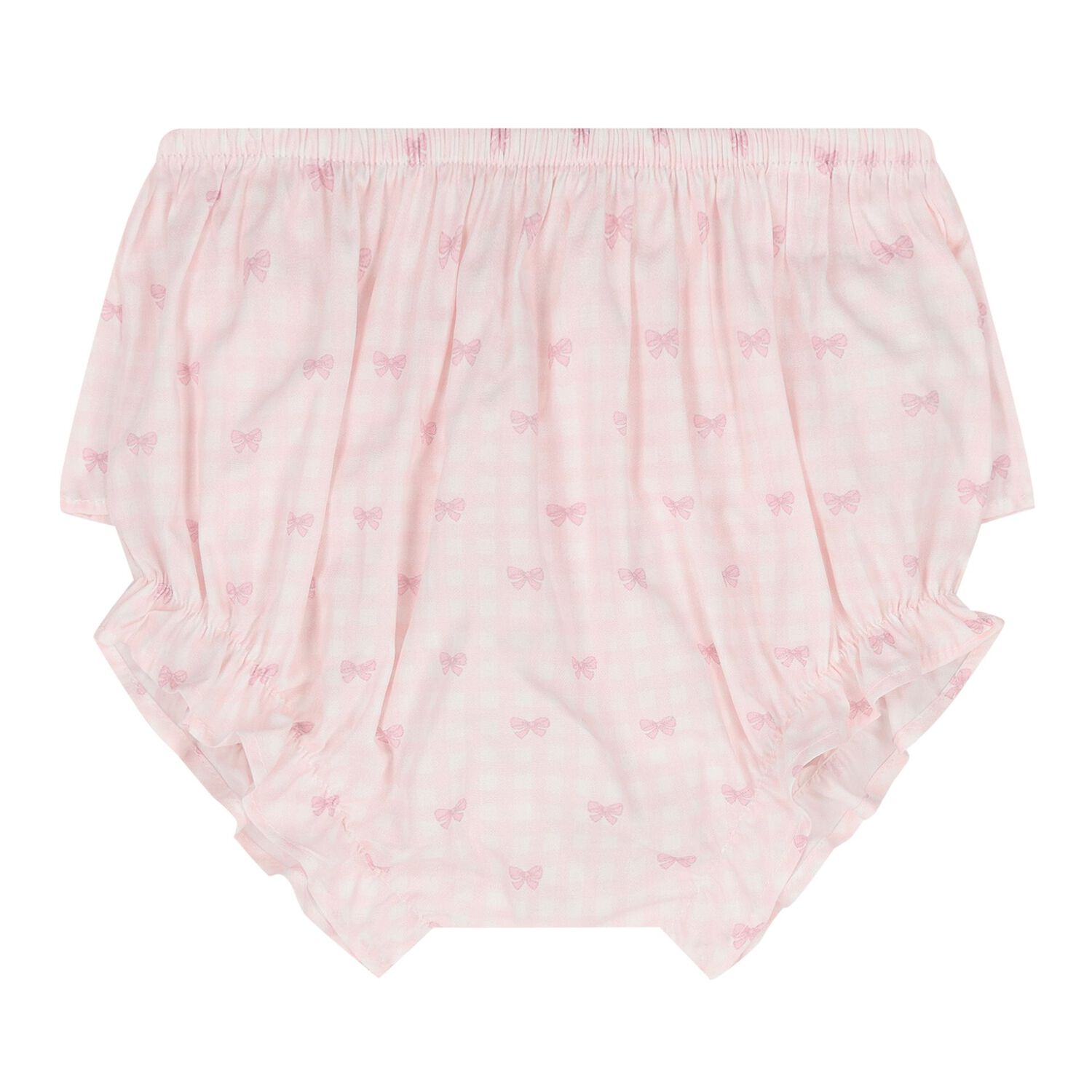 Baby Girls Pink & White Bow Dress Set, 1, hi-res