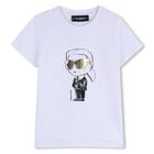 Girls Mini Me White Ikonik T-Shirt, 2, hi-res