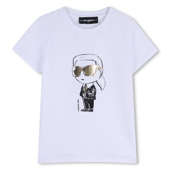 Girls Mini Me White Ikonik T-Shirt