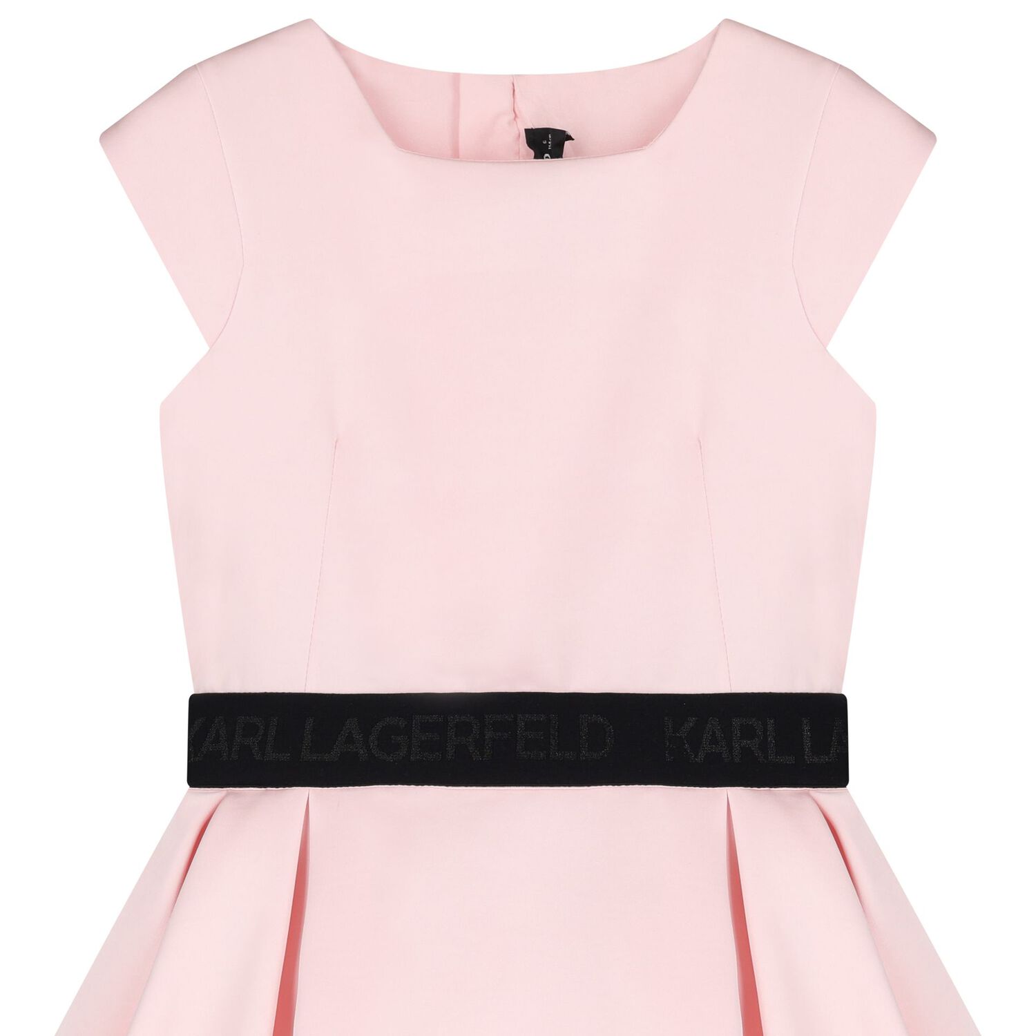 Girls Pink Satin Logo Dress, 1, hi-res