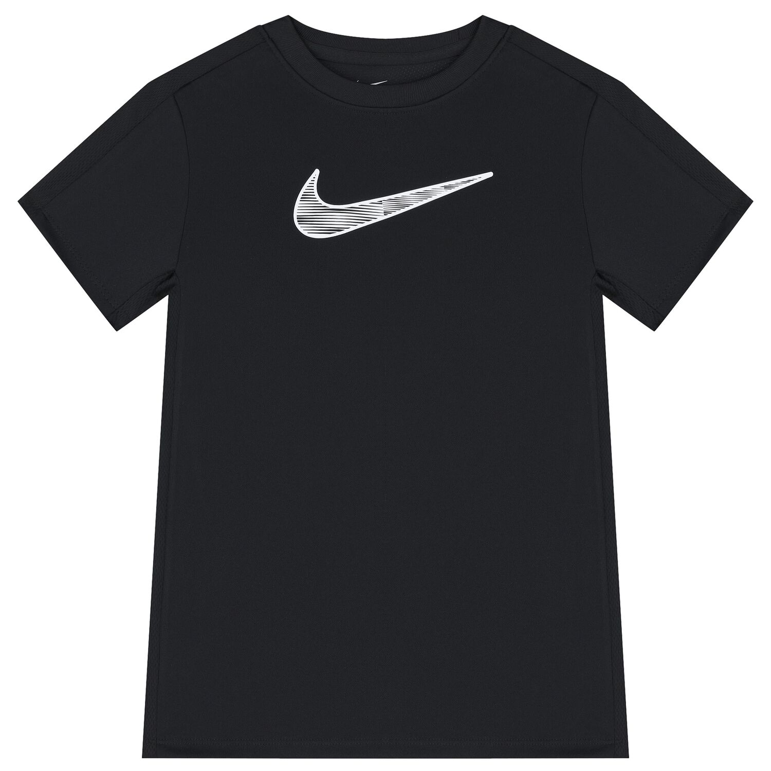 تيشيرت اولاد بالشعار باللون الابيض والاسود , 2, hi-res