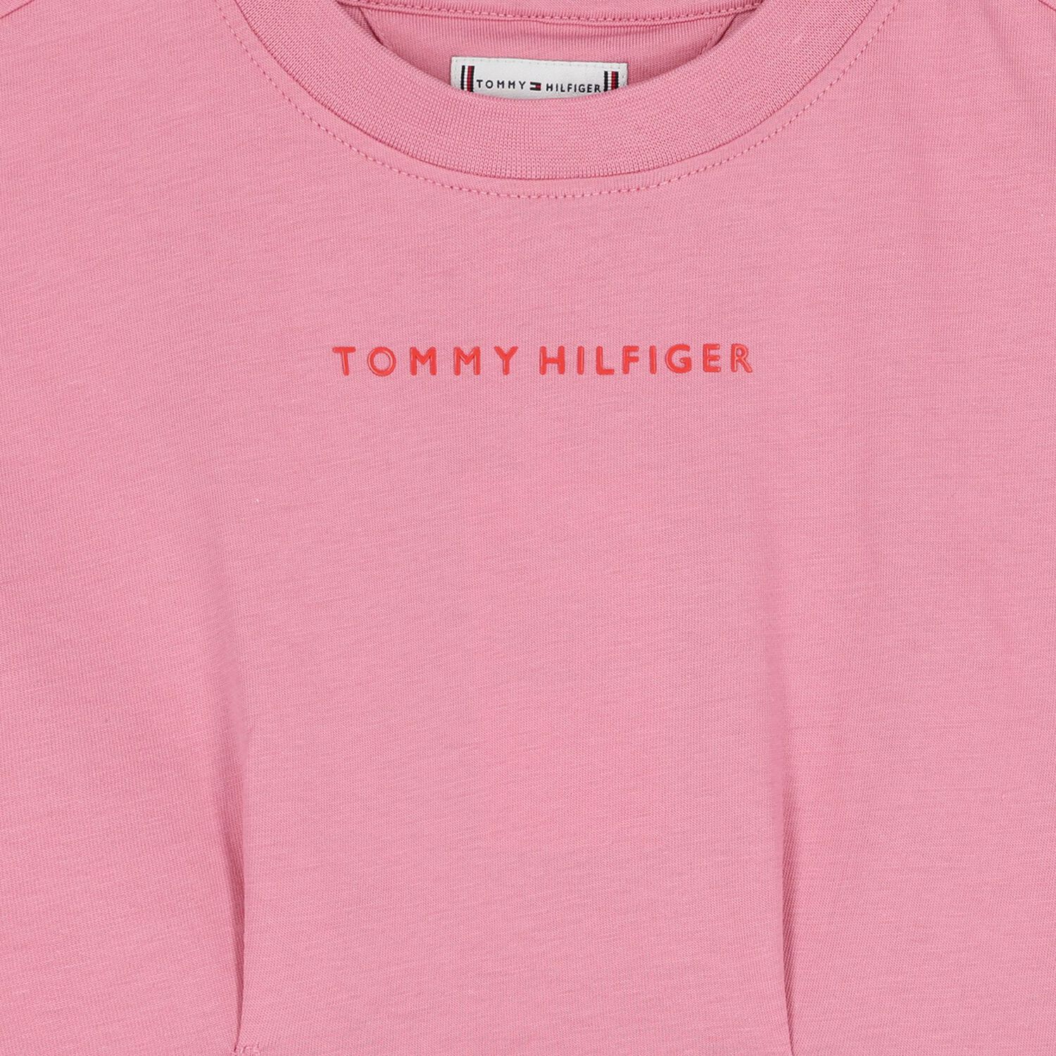 تي شيرت وردي بشعار للبنات, 1, hi-res